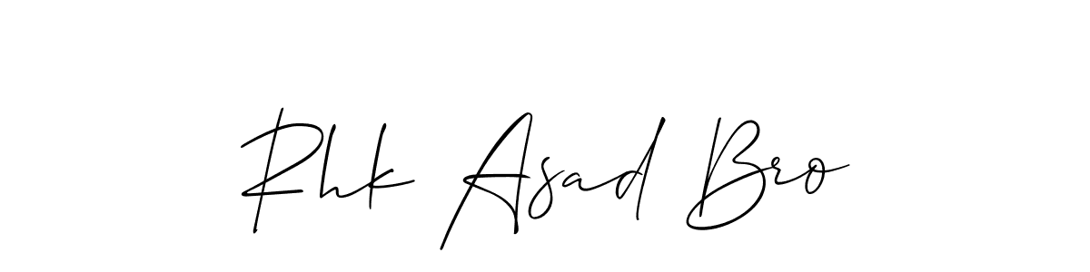 Rhk Asad Bro stylish signature style. Best Handwritten Sign (Allison_Script) for my name. Handwritten Signature Collection Ideas for my name Rhk Asad Bro. Rhk Asad Bro signature style 2 images and pictures png