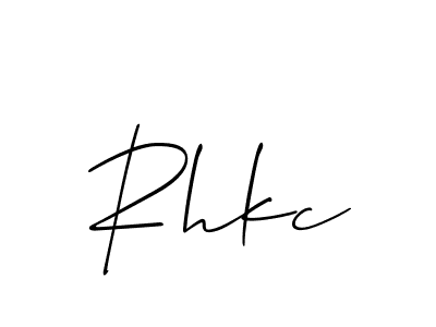 How to make Rhkc signature? Allison_Script is a professional autograph style. Create handwritten signature for Rhkc name. Rhkc signature style 2 images and pictures png