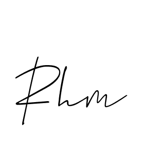 Design your own signature with our free online signature maker. With this signature software, you can create a handwritten (Allison_Script) signature for name Rhm. Rhm signature style 2 images and pictures png