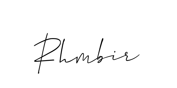 It looks lik you need a new signature style for name Rhmbir. Design unique handwritten (Allison_Script) signature with our free signature maker in just a few clicks. Rhmbir signature style 2 images and pictures png