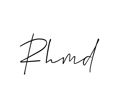 Make a beautiful signature design for name Rhmd. With this signature (Allison_Script) style, you can create a handwritten signature for free. Rhmd signature style 2 images and pictures png