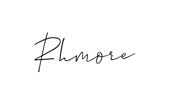 Rhmore stylish signature style. Best Handwritten Sign (Allison_Script) for my name. Handwritten Signature Collection Ideas for my name Rhmore. Rhmore signature style 2 images and pictures png