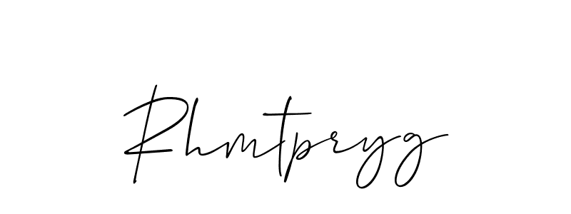 The best way (Allison_Script) to make a short signature is to pick only two or three words in your name. The name Rhmtpryg include a total of six letters. For converting this name. Rhmtpryg signature style 2 images and pictures png