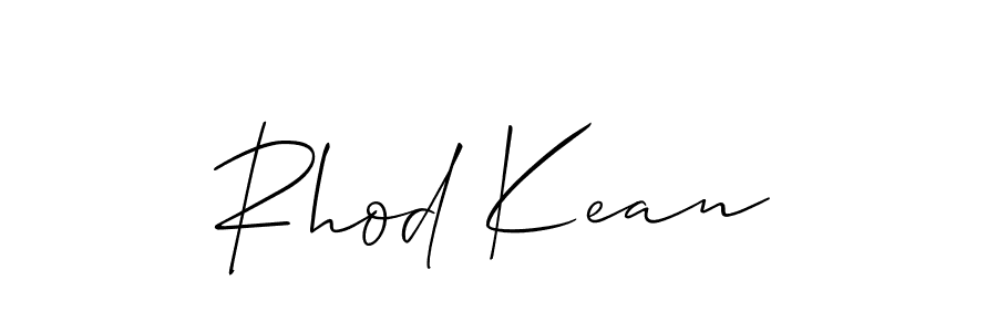 Design your own signature with our free online signature maker. With this signature software, you can create a handwritten (Allison_Script) signature for name Rhod Kean. Rhod Kean signature style 2 images and pictures png