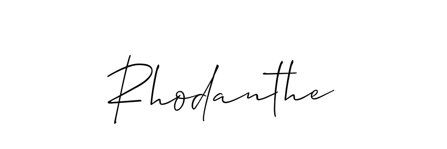 How to make Rhodanthe signature? Allison_Script is a professional autograph style. Create handwritten signature for Rhodanthe name. Rhodanthe signature style 2 images and pictures png