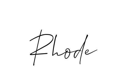 How to make Rhode signature? Allison_Script is a professional autograph style. Create handwritten signature for Rhode name. Rhode signature style 2 images and pictures png