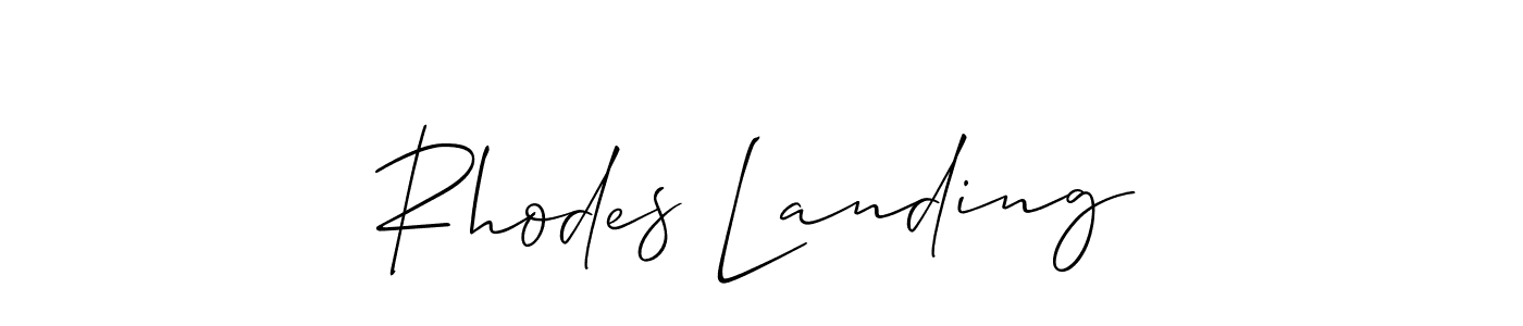 This is the best signature style for the Rhodes Landing name. Also you like these signature font (Allison_Script). Mix name signature. Rhodes Landing signature style 2 images and pictures png