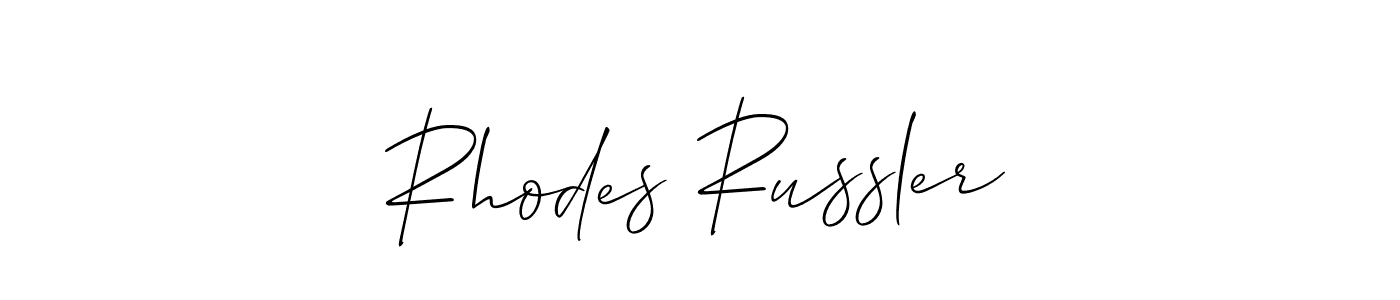 if you are searching for the best signature style for your name Rhodes Russler. so please give up your signature search. here we have designed multiple signature styles  using Allison_Script. Rhodes Russler signature style 2 images and pictures png