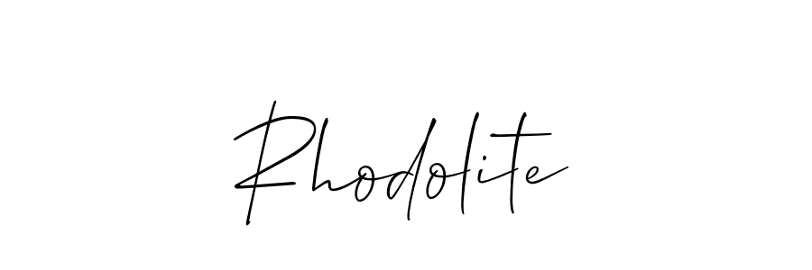 Also we have Rhodolite name is the best signature style. Create professional handwritten signature collection using Allison_Script autograph style. Rhodolite signature style 2 images and pictures png