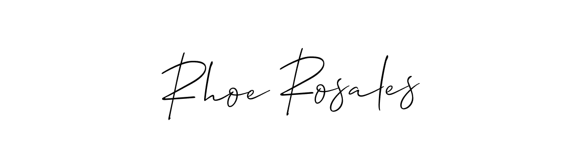 if you are searching for the best signature style for your name Rhoe Rosales. so please give up your signature search. here we have designed multiple signature styles  using Allison_Script. Rhoe Rosales signature style 2 images and pictures png