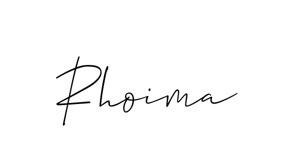 Rhoima stylish signature style. Best Handwritten Sign (Allison_Script) for my name. Handwritten Signature Collection Ideas for my name Rhoima. Rhoima signature style 2 images and pictures png