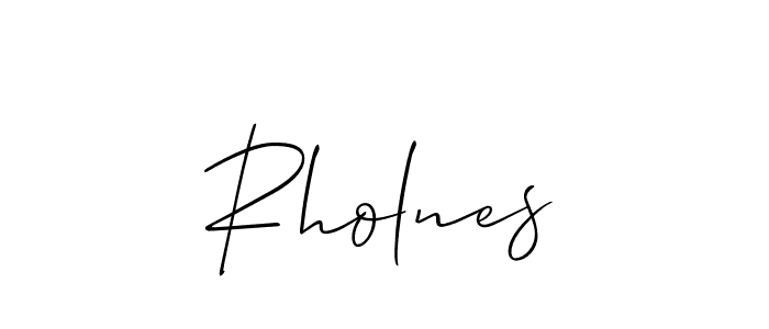 You should practise on your own different ways (Allison_Script) to write your name (Rholnes) in signature. don't let someone else do it for you. Rholnes signature style 2 images and pictures png