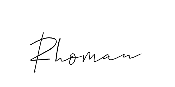 Once you've used our free online signature maker to create your best signature Allison_Script style, it's time to enjoy all of the benefits that Rhoman name signing documents. Rhoman signature style 2 images and pictures png