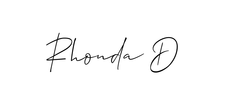 Make a short Rhonda D signature style. Manage your documents anywhere anytime using Allison_Script. Create and add eSignatures, submit forms, share and send files easily. Rhonda D signature style 2 images and pictures png