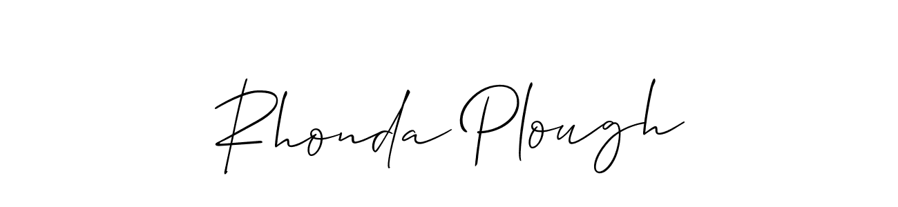 Use a signature maker to create a handwritten signature online. With this signature software, you can design (Allison_Script) your own signature for name Rhonda Plough. Rhonda Plough signature style 2 images and pictures png