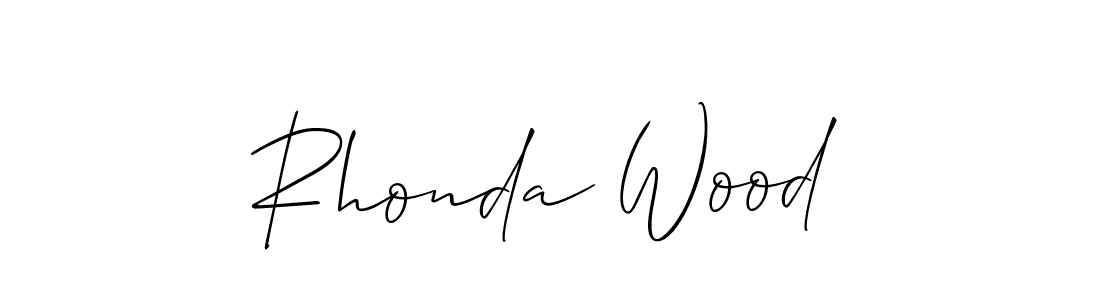 Create a beautiful signature design for name Rhonda Wood. With this signature (Allison_Script) fonts, you can make a handwritten signature for free. Rhonda Wood signature style 2 images and pictures png