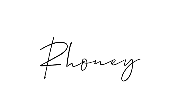 Similarly Allison_Script is the best handwritten signature design. Signature creator online .You can use it as an online autograph creator for name Rhoney. Rhoney signature style 2 images and pictures png