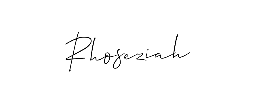 How to make Rhoseziah name signature. Use Allison_Script style for creating short signs online. This is the latest handwritten sign. Rhoseziah signature style 2 images and pictures png