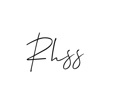 Make a beautiful signature design for name Rhss. With this signature (Allison_Script) style, you can create a handwritten signature for free. Rhss signature style 2 images and pictures png