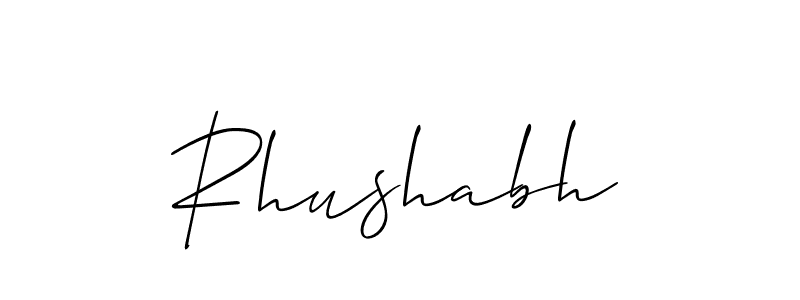 Allison_Script is a professional signature style that is perfect for those who want to add a touch of class to their signature. It is also a great choice for those who want to make their signature more unique. Get Rhushabh name to fancy signature for free. Rhushabh signature style 2 images and pictures png