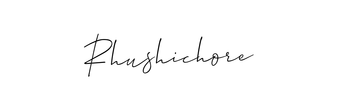 How to make Rhushichore signature? Allison_Script is a professional autograph style. Create handwritten signature for Rhushichore name. Rhushichore signature style 2 images and pictures png