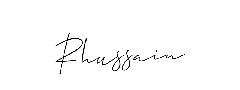 It looks lik you need a new signature style for name Rhussain. Design unique handwritten (Allison_Script) signature with our free signature maker in just a few clicks. Rhussain signature style 2 images and pictures png
