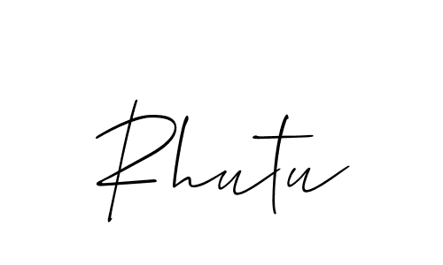It looks lik you need a new signature style for name Rhutu. Design unique handwritten (Allison_Script) signature with our free signature maker in just a few clicks. Rhutu signature style 2 images and pictures png