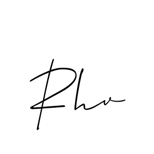 Also You can easily find your signature by using the search form. We will create Rhv name handwritten signature images for you free of cost using Allison_Script sign style. Rhv signature style 2 images and pictures png