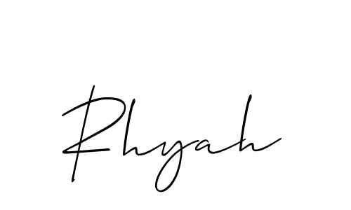 Similarly Allison_Script is the best handwritten signature design. Signature creator online .You can use it as an online autograph creator for name Rhyah. Rhyah signature style 2 images and pictures png
