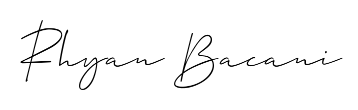 Stand out with a creative autograph for Rhyan Bacani. The Allison_Script styling blends modern aesthetics with classic signature flourishes. Rhyan Bacani signature style 2 images and pictures png