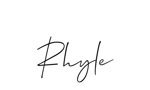 It looks lik you need a new signature style for name Rhyle. Design unique handwritten (Allison_Script) signature with our free signature maker in just a few clicks. Rhyle signature style 2 images and pictures png