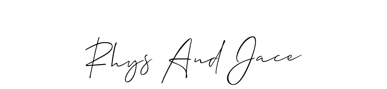 This is the best signature style for the Rhys And Jace name. Also you like these signature font (Allison_Script). Mix name signature. Rhys And Jace signature style 2 images and pictures png