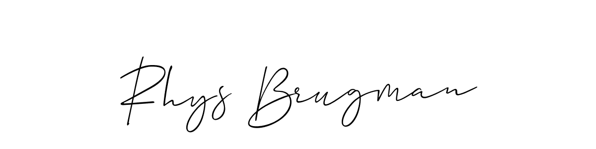 How to Draw Rhys Brugman signature style? Allison_Script is a latest design signature styles for name Rhys Brugman. Rhys Brugman signature style 2 images and pictures png
