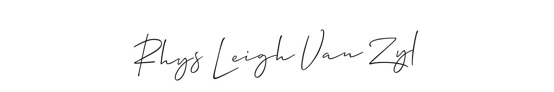 Also we have Rhys Leigh Van Zyl name is the best signature style. Create professional handwritten signature collection using Allison_Script autograph style. Rhys Leigh Van Zyl signature style 2 images and pictures png