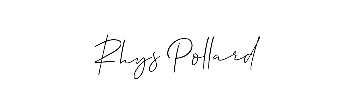 How to make Rhys Pollard name signature. Use Allison_Script style for creating short signs online. This is the latest handwritten sign. Rhys Pollard signature style 2 images and pictures png