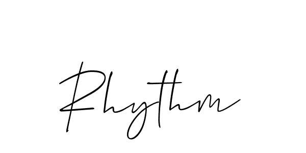 How to make Rhythm name signature. Use Allison_Script style for creating short signs online. This is the latest handwritten sign. Rhythm signature style 2 images and pictures png