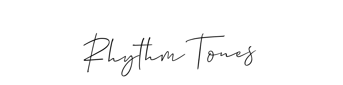 You should practise on your own different ways (Allison_Script) to write your name (Rhythm Tones) in signature. don't let someone else do it for you. Rhythm Tones signature style 2 images and pictures png