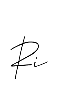 Use a signature maker to create a handwritten signature online. With this signature software, you can design (Allison_Script) your own signature for name Ri. Ri signature style 2 images and pictures png