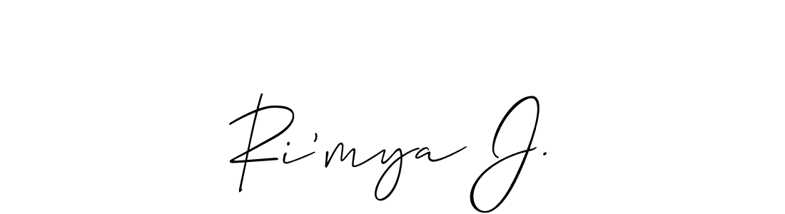 This is the best signature style for the Ri’mya J. name. Also you like these signature font (Allison_Script). Mix name signature. Ri’mya J. signature style 2 images and pictures png