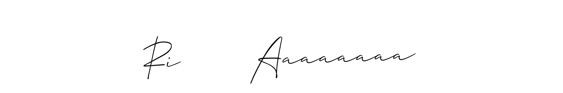 How to make Ri        Aaaaaaaa signature? Allison_Script is a professional autograph style. Create handwritten signature for Ri        Aaaaaaaa name. Ri        Aaaaaaaa signature style 2 images and pictures png