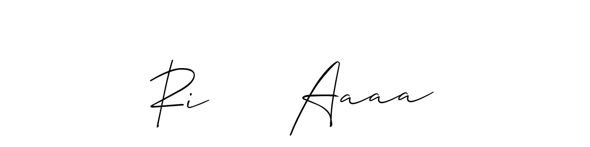 Use a signature maker to create a handwritten signature online. With this signature software, you can design (Allison_Script) your own signature for name Ri      Aaaa. Ri      Aaaa signature style 2 images and pictures png