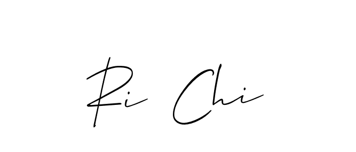 Also You can easily find your signature by using the search form. We will create Ri  Chi name handwritten signature images for you free of cost using Allison_Script sign style. Ri  Chi signature style 2 images and pictures png