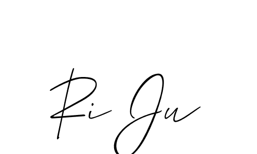 Also we have Ri Ju name is the best signature style. Create professional handwritten signature collection using Allison_Script autograph style. Ri Ju signature style 2 images and pictures png