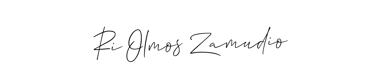 You should practise on your own different ways (Allison_Script) to write your name (Ri Olmos Zamudio) in signature. don't let someone else do it for you. Ri Olmos Zamudio signature style 2 images and pictures png