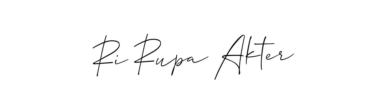 Ri Rupa Akter stylish signature style. Best Handwritten Sign (Allison_Script) for my name. Handwritten Signature Collection Ideas for my name Ri Rupa Akter. Ri Rupa Akter signature style 2 images and pictures png