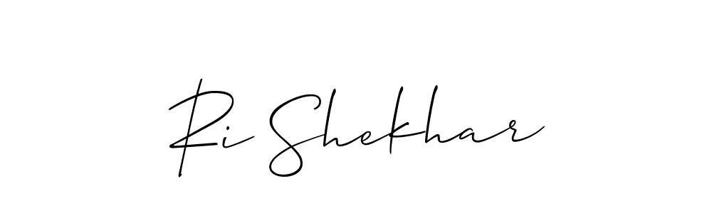 Design your own signature with our free online signature maker. With this signature software, you can create a handwritten (Allison_Script) signature for name Ri Shekhar. Ri Shekhar signature style 2 images and pictures png