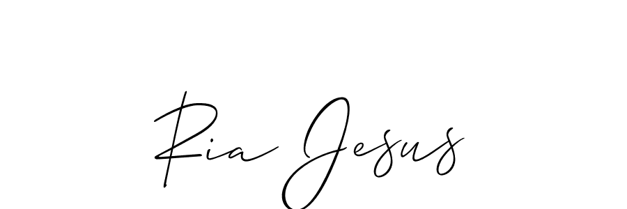 How to make Ria Jesus signature? Allison_Script is a professional autograph style. Create handwritten signature for Ria Jesus name. Ria Jesus signature style 2 images and pictures png