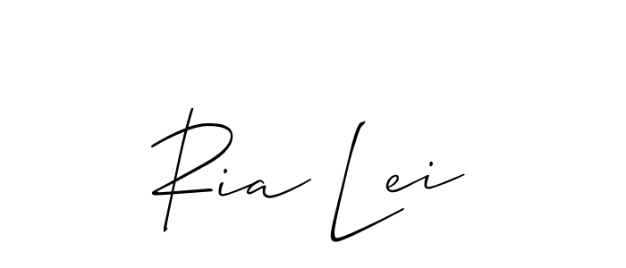 Design your own signature with our free online signature maker. With this signature software, you can create a handwritten (Allison_Script) signature for name Ria Lei. Ria Lei signature style 2 images and pictures png