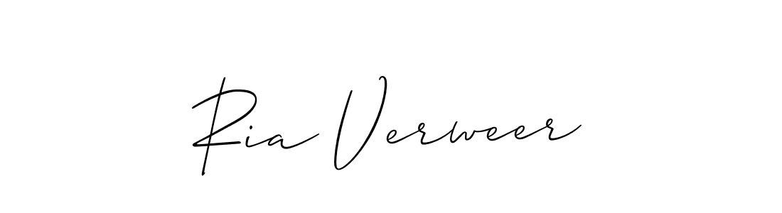 Design your own signature with our free online signature maker. With this signature software, you can create a handwritten (Allison_Script) signature for name Ria Verweer. Ria Verweer signature style 2 images and pictures png