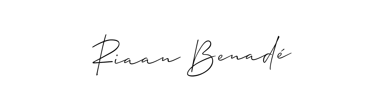 How to Draw Riaan Benadé signature style? Allison_Script is a latest design signature styles for name Riaan Benadé. Riaan Benadé signature style 2 images and pictures png